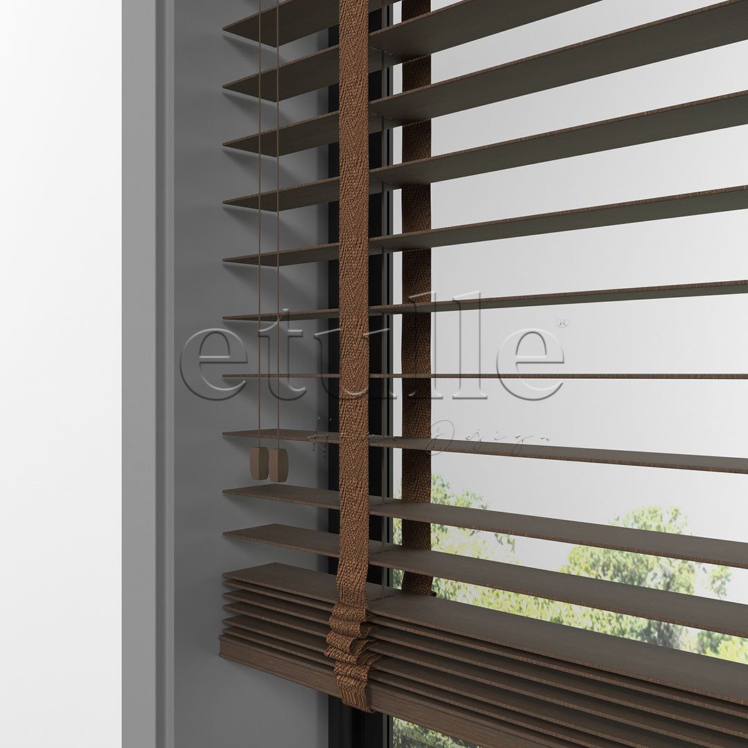 50 MM BAMBOO Chestnut Wooden Venetian Blind