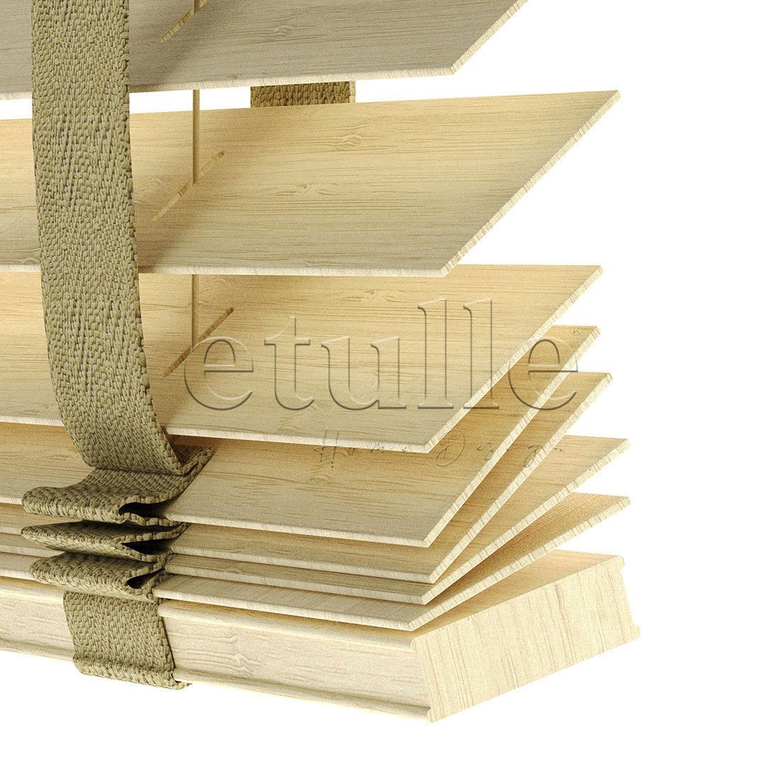 50 MM BAMBOO Light Oak Wooden Venetian Blind