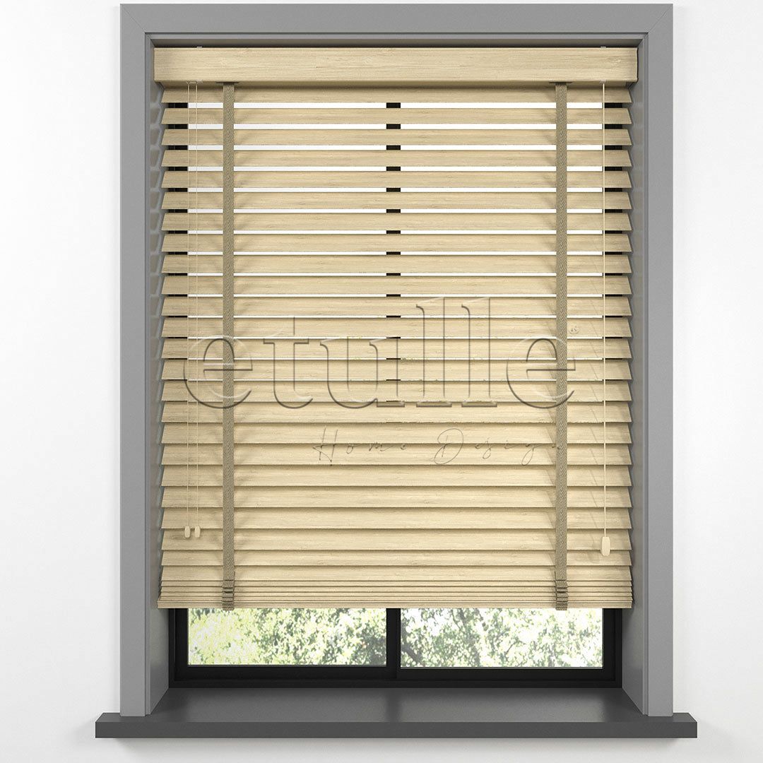 50 MM BAMBOO Light Oak Wooden Venetian Blind