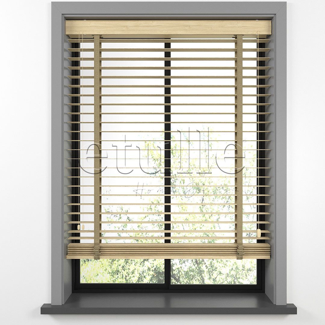 50 MM BAMBOO Light Oak Wooden Venetian Blind