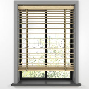 50 MM BAMBOO Light Oak Wooden Venetian Blind