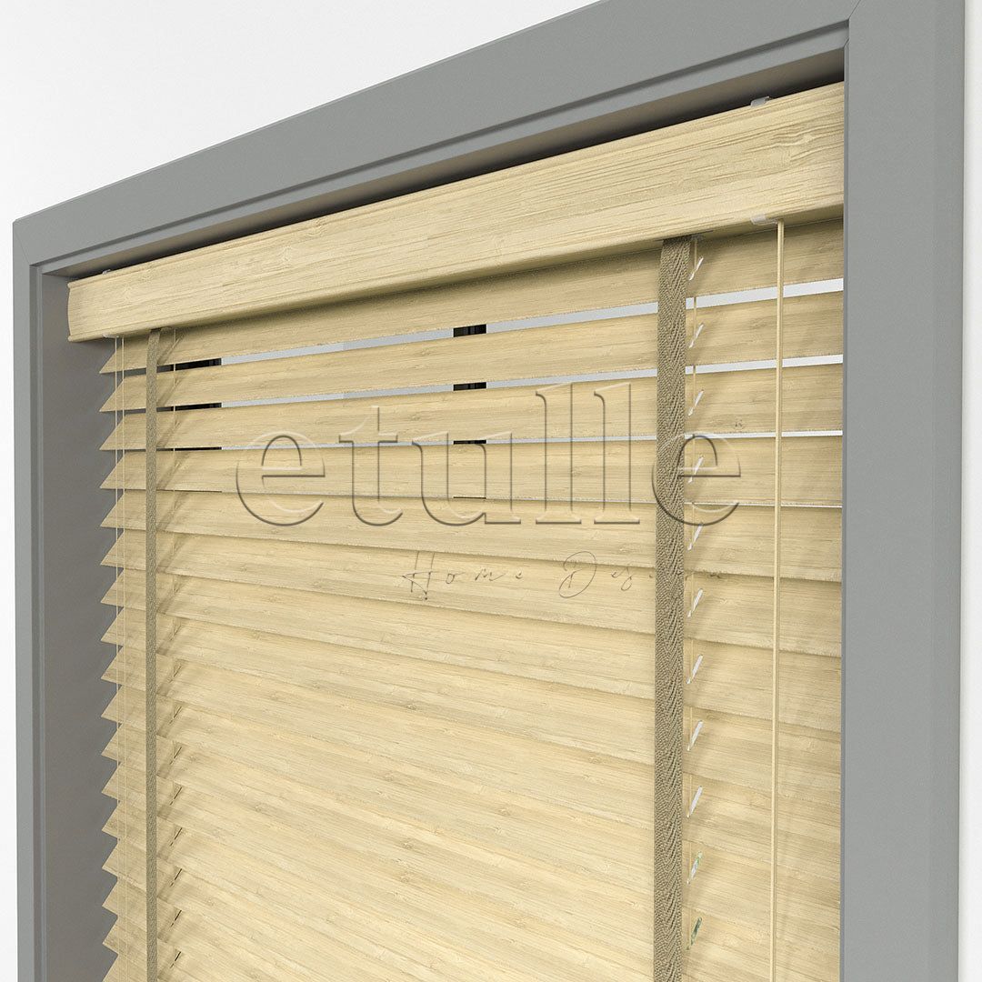 50 MM BAMBOO Light Oak Wooden Venetian Blind