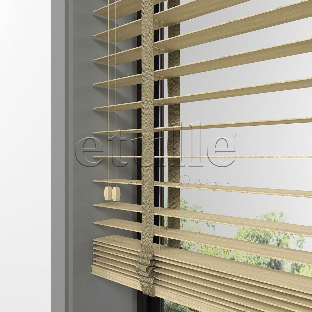 50 MM BAMBOO Light Oak Wooden Venetian Blind