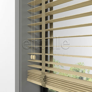 50 MM BAMBOO Light Oak Wooden Venetian Blind