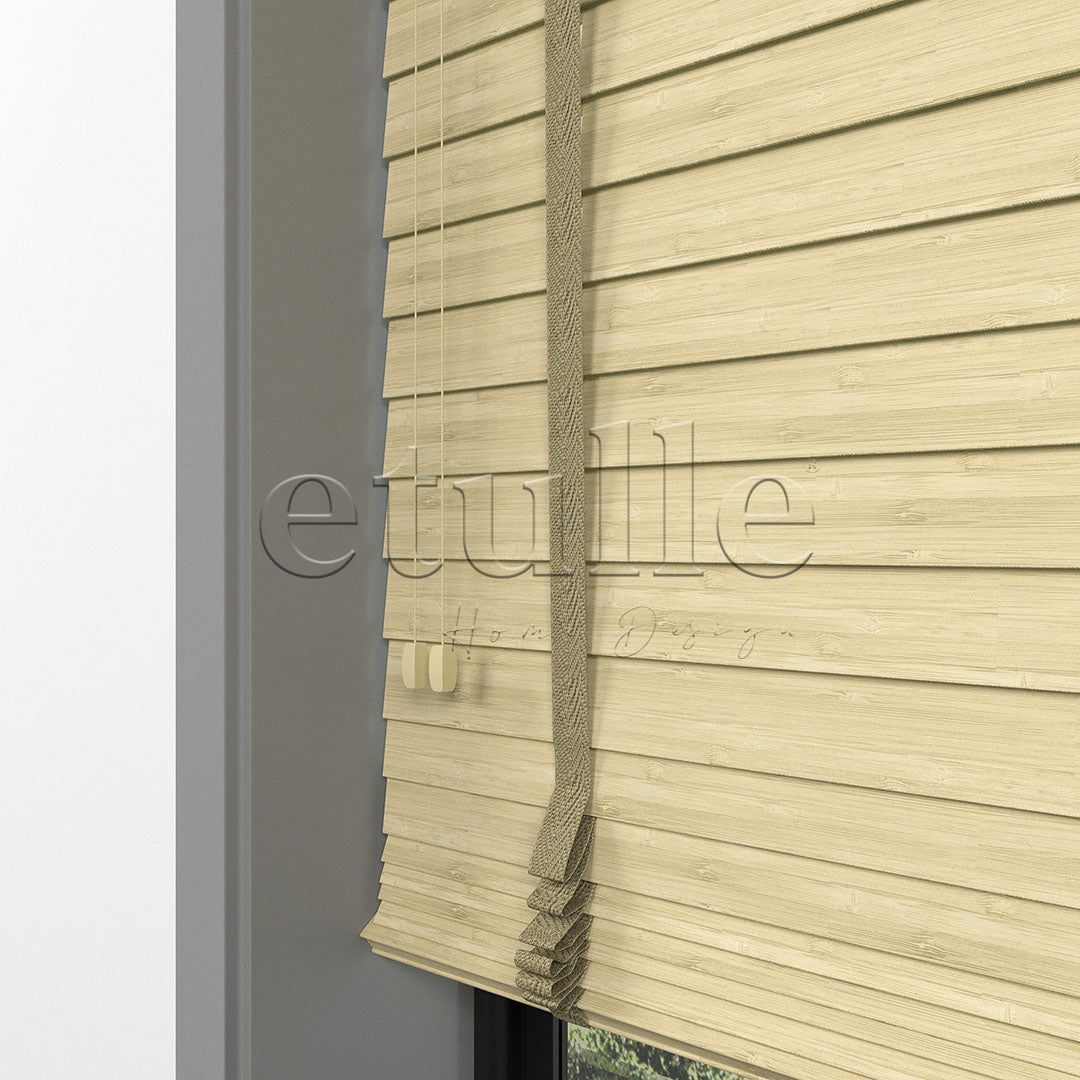 50 MM BAMBOO Light Oak Wooden Venetian Blind