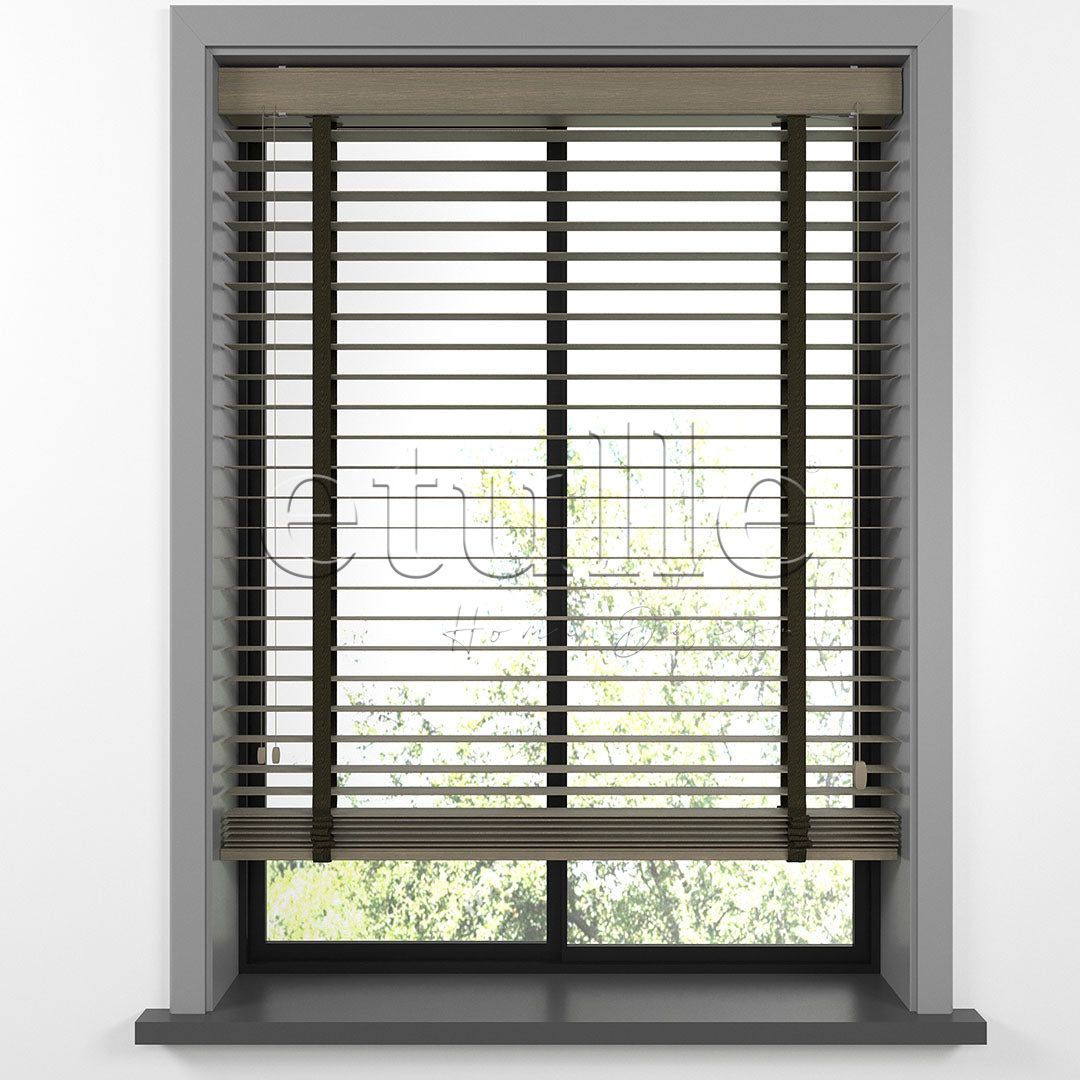50 MM BAMBOO Smoke Gri Ahşap Jaluzi