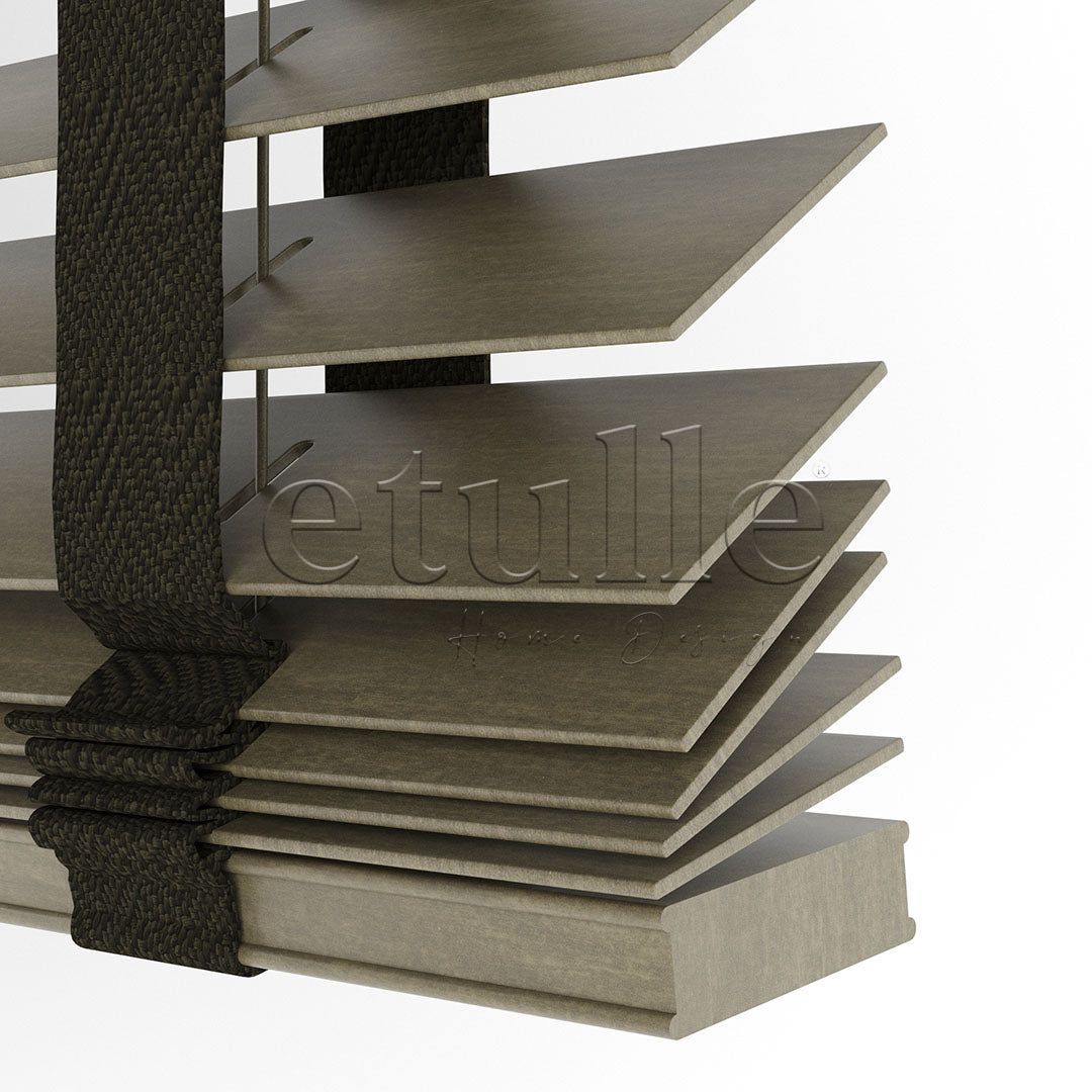 50 MM BASSWOOD Chestnut Wooden Venetian Blind
