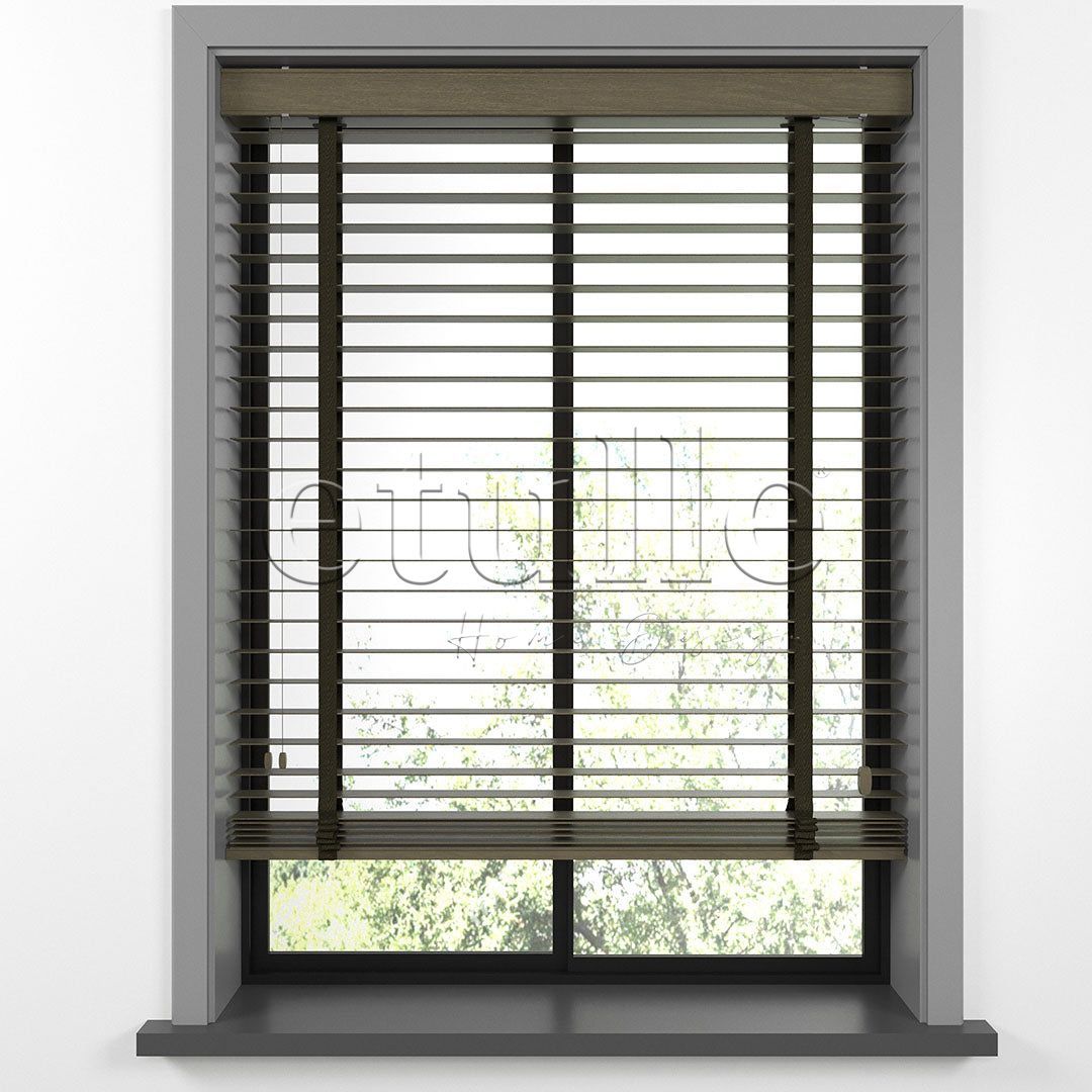 50 MM BASSWOOD Chestnut Wooden Venetian Blind