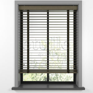 50 MM BASSWOOD Chestnut Wooden Venetian Blind