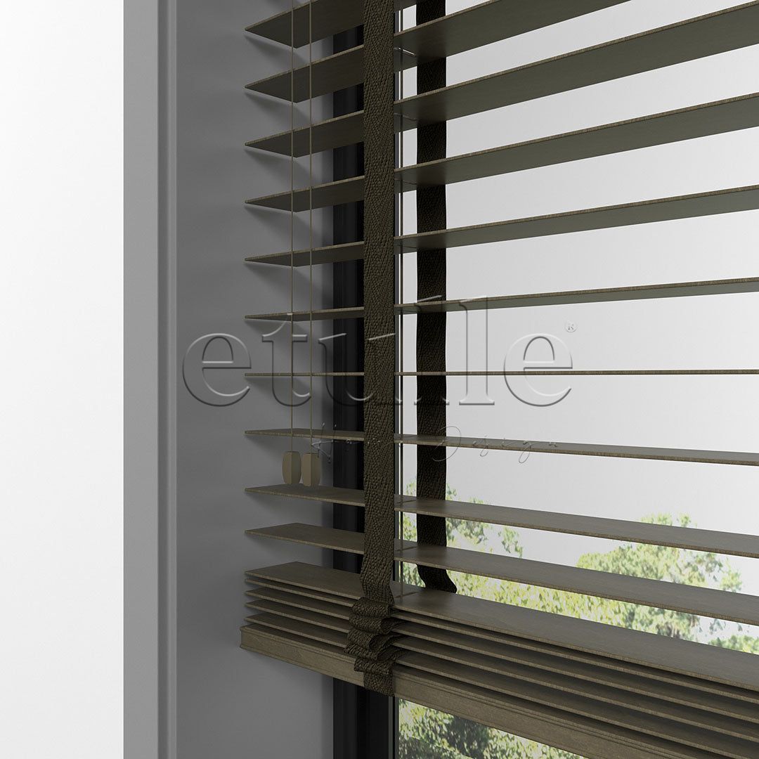 50 MM BASSWOOD Chestnut Wooden Venetian Blind