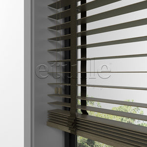 50 MM BASSWOOD Chestnut Wooden Venetian Blind