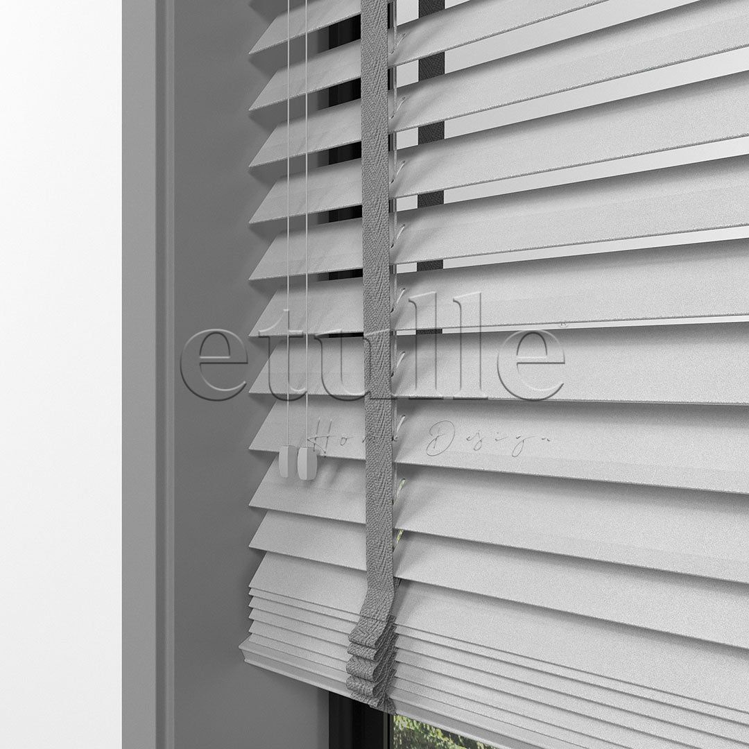 50 MM BASSWOOD Gri Ahşap Jaluzi