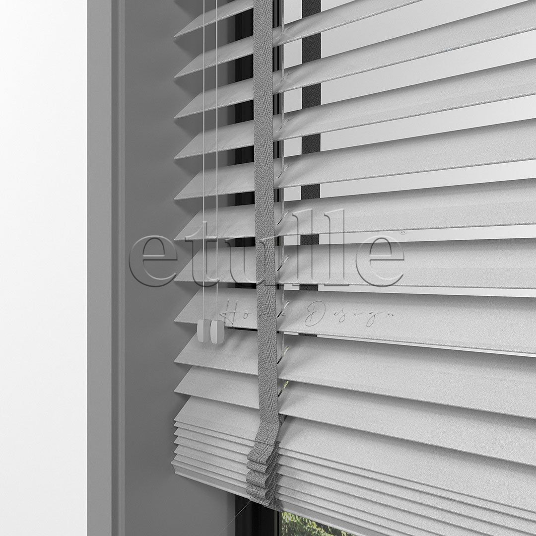 50 MM BASSWOOD Gri Ahşap Jaluzi