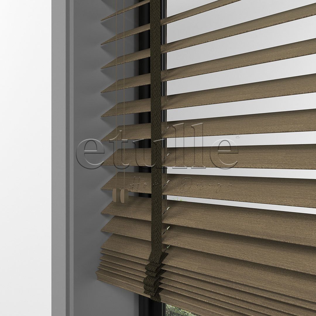 50 MM BASSWOOD Hazelnut Ahşap Jaluzi
