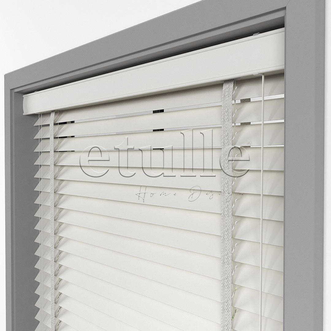50 MM BASSWOOD Krem Ahşap Jaluzi