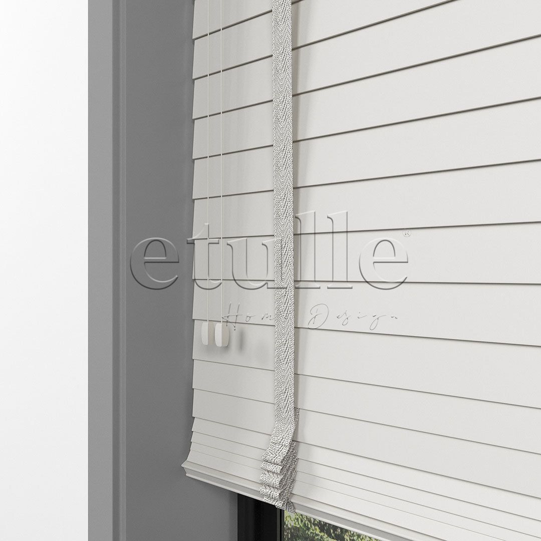 50 MM BASSWOOD Krem Ahşap Jaluzi