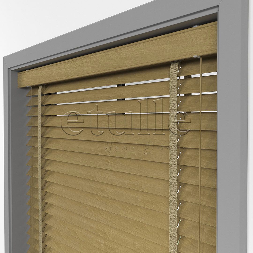 50 MM BASSWOOD Maple Ahşap Jaluzi