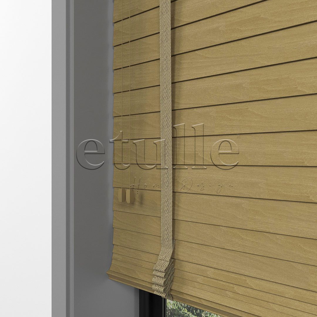 50 MM BASSWOOD Maple Ahşap Jaluzi