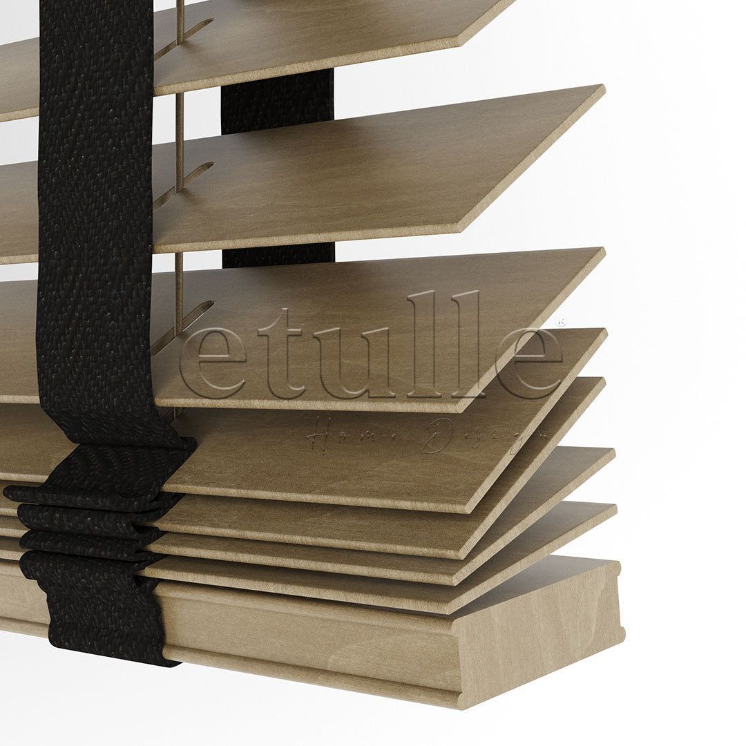 50 MM BASSWOOD Nut Wooden Venetian Blind