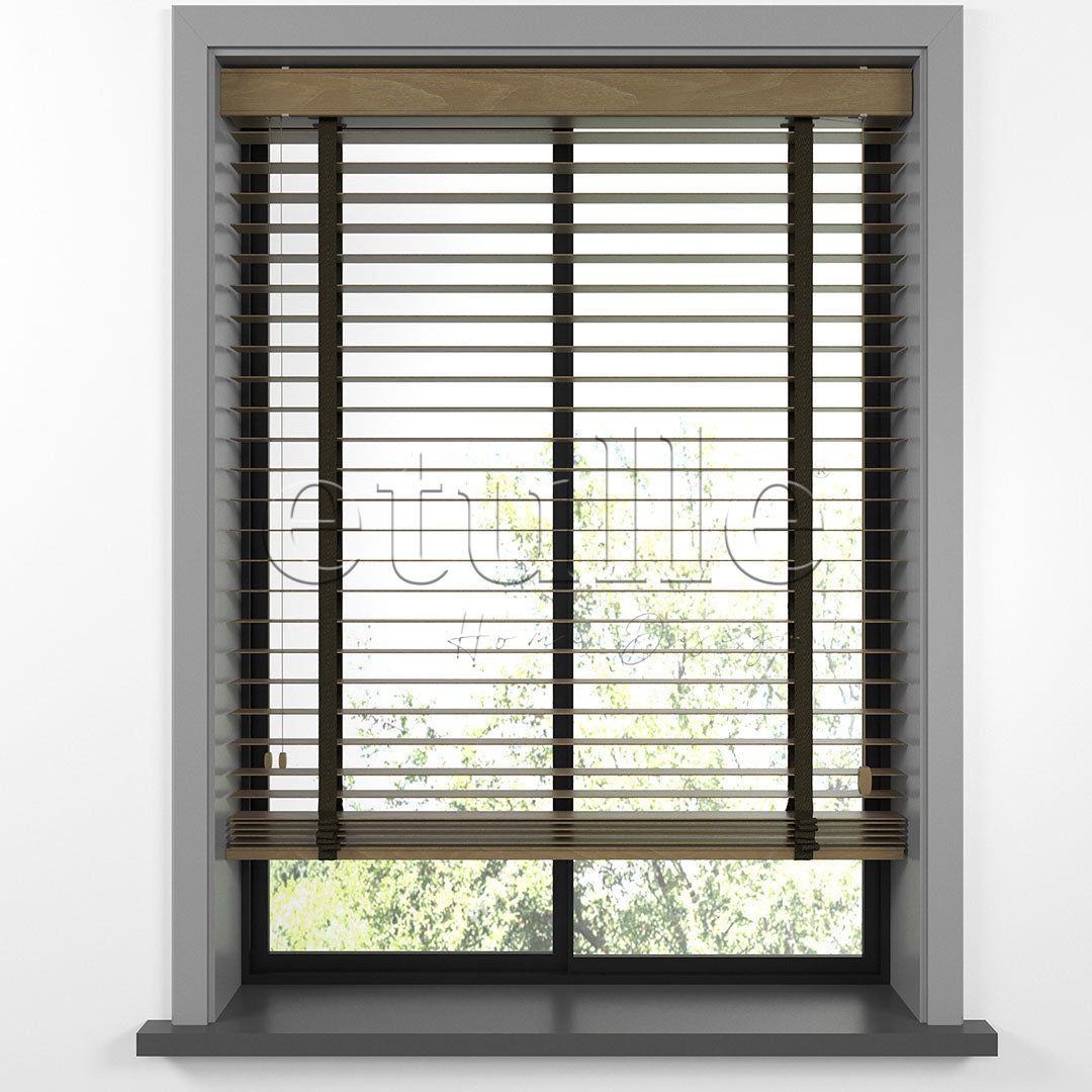 50 MM BASSWOOD Nut Wooden Venetian Blind