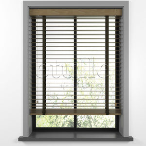 50 MM BASSWOOD Nut Wooden Venetian Blind