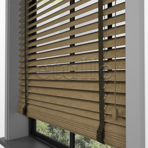 50 MM BASSWOOD Nut Wooden Venetian Blind