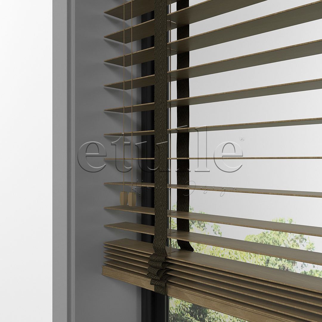 50 MM BASSWOOD Nut Wooden Venetian Blind