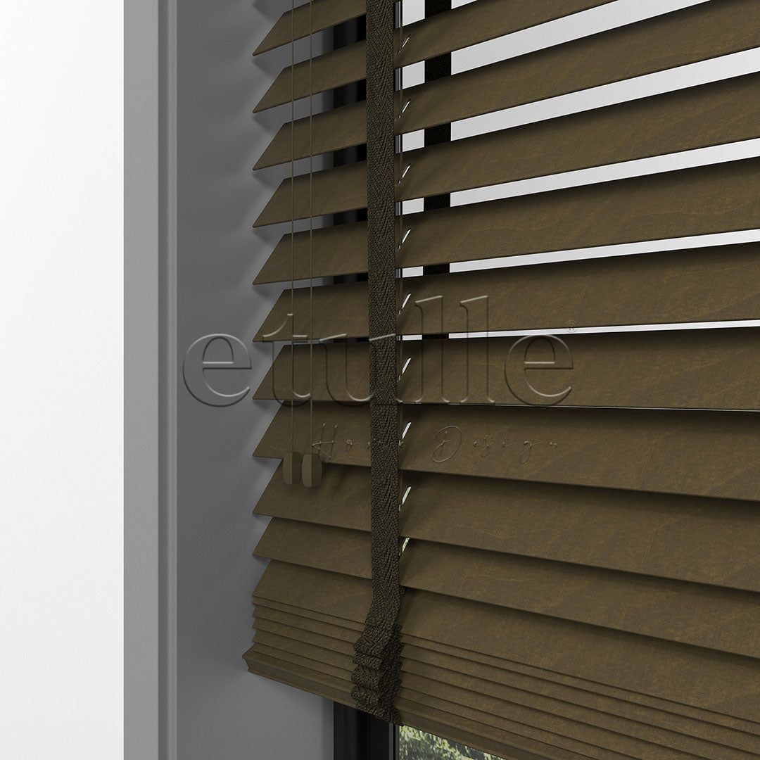 50 MM BASSWOOD Tiger Eye Wooden Venetian Blind