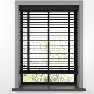 50 MM FARYWOOD Black Wooden Venetian Blind