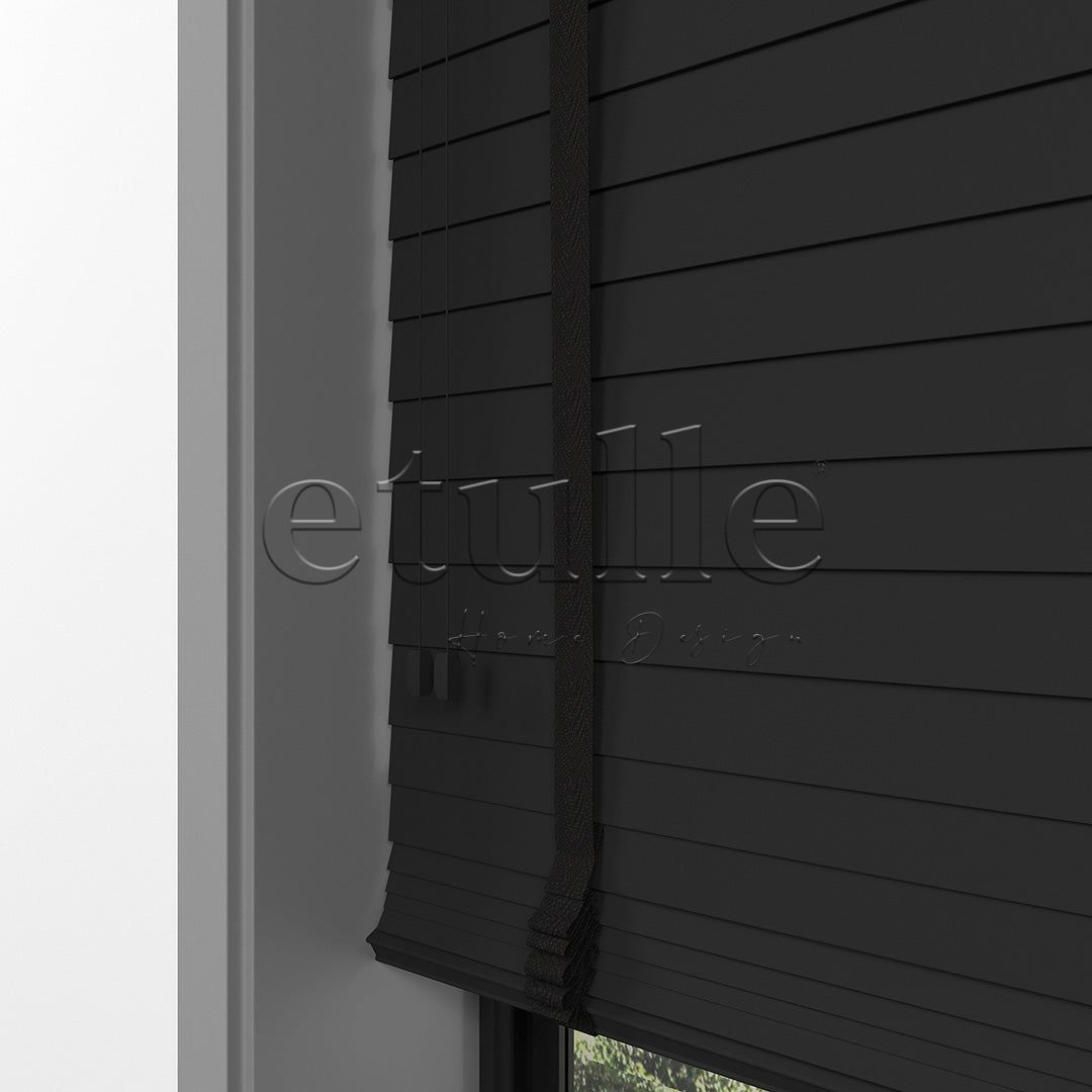 50 MM FARYWOOD Black Wooden Venetian Blind