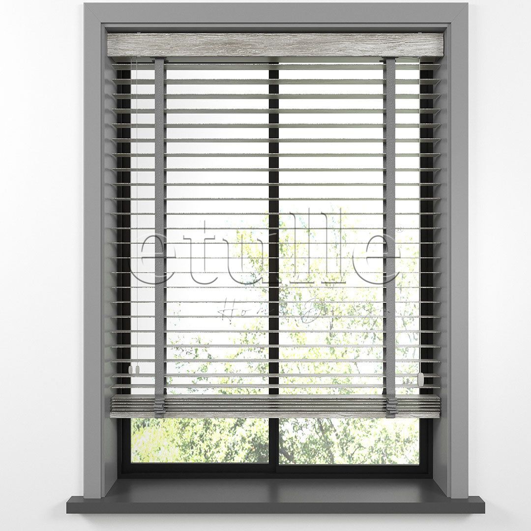 50 MM FOAXWOOD Greyish Ahşap Jaluzi