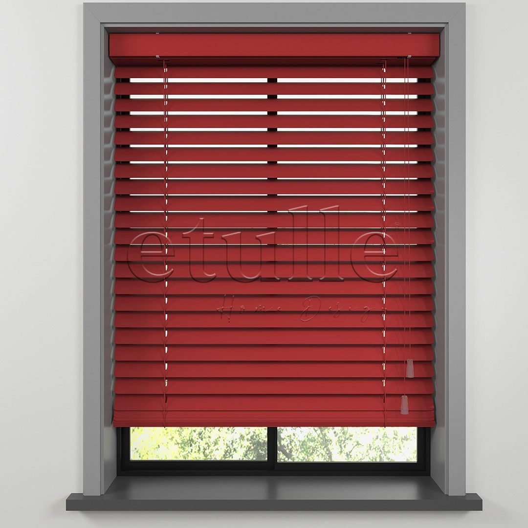 50 MM Red Aluminum Venetian Blind