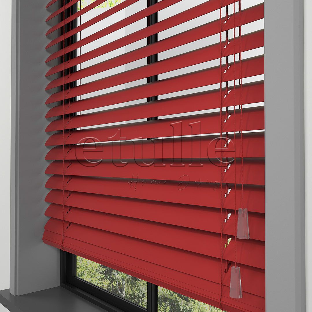 50 MM Red Aluminum Venetian Blind