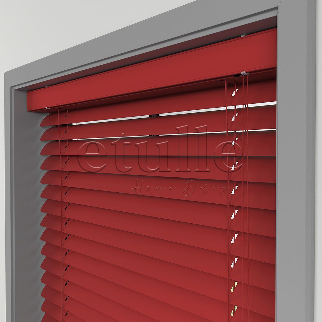 50 MM Red Aluminum Venetian Blind