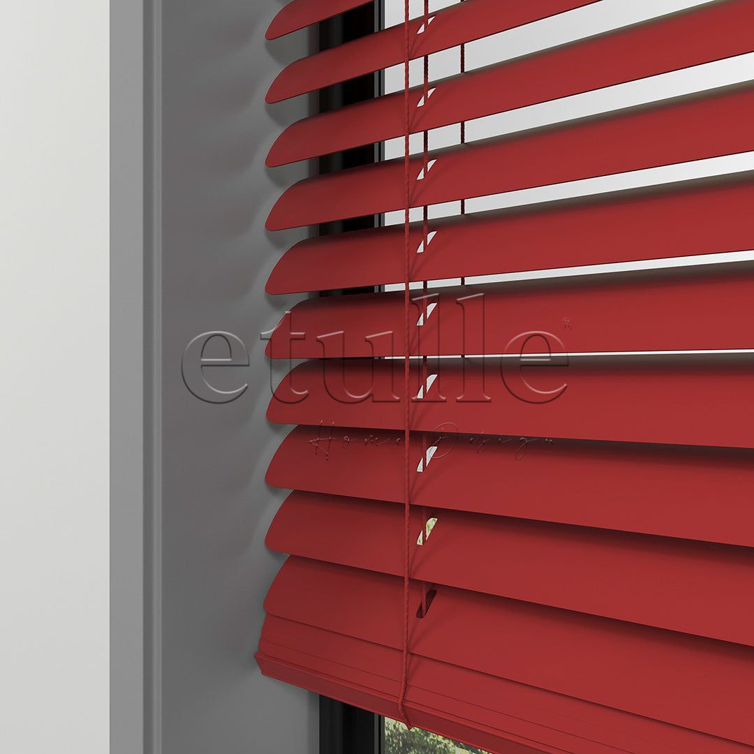 50 MM Red Aluminum Venetian Blind