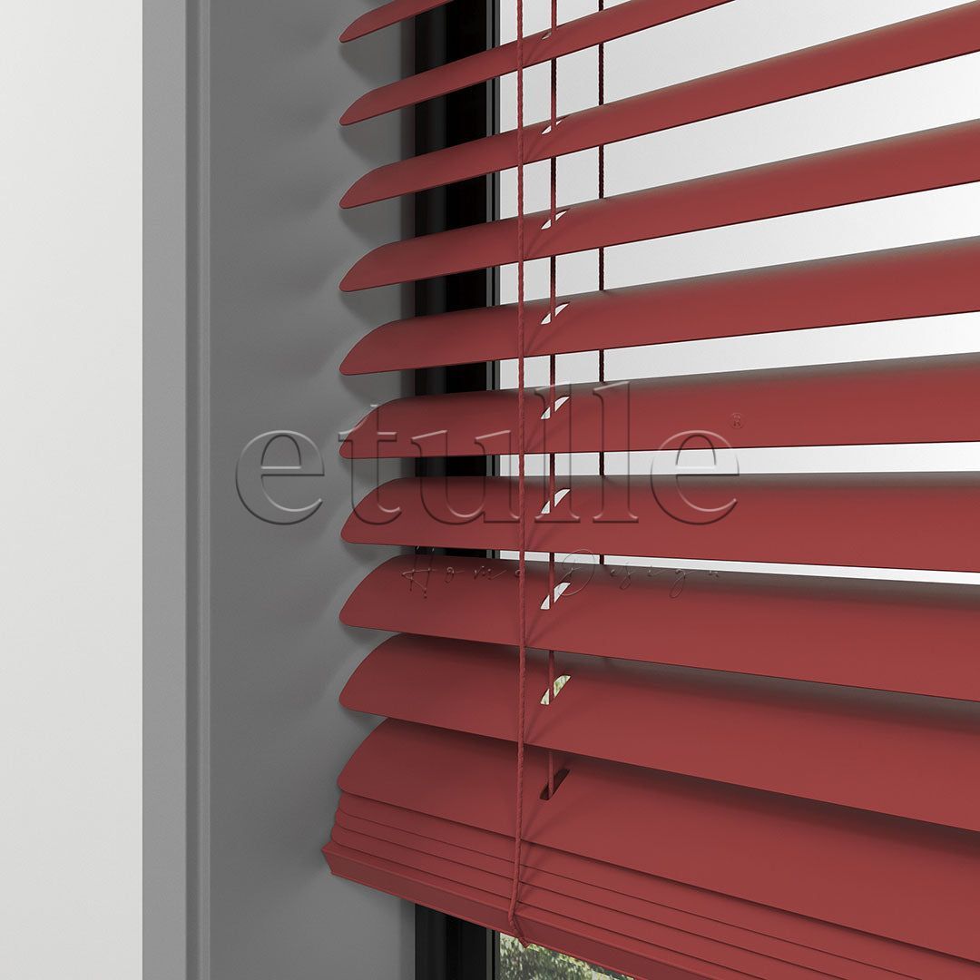 50 MM Red Aluminum Venetian Blind