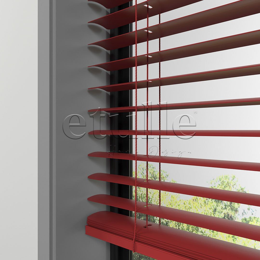 50 MM Red Aluminum Venetian Blind