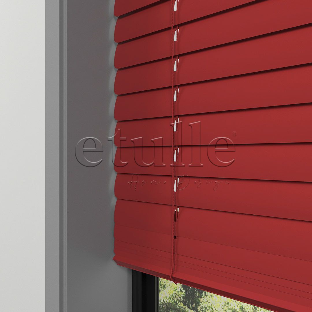 50 MM Red Aluminum Venetian Blind