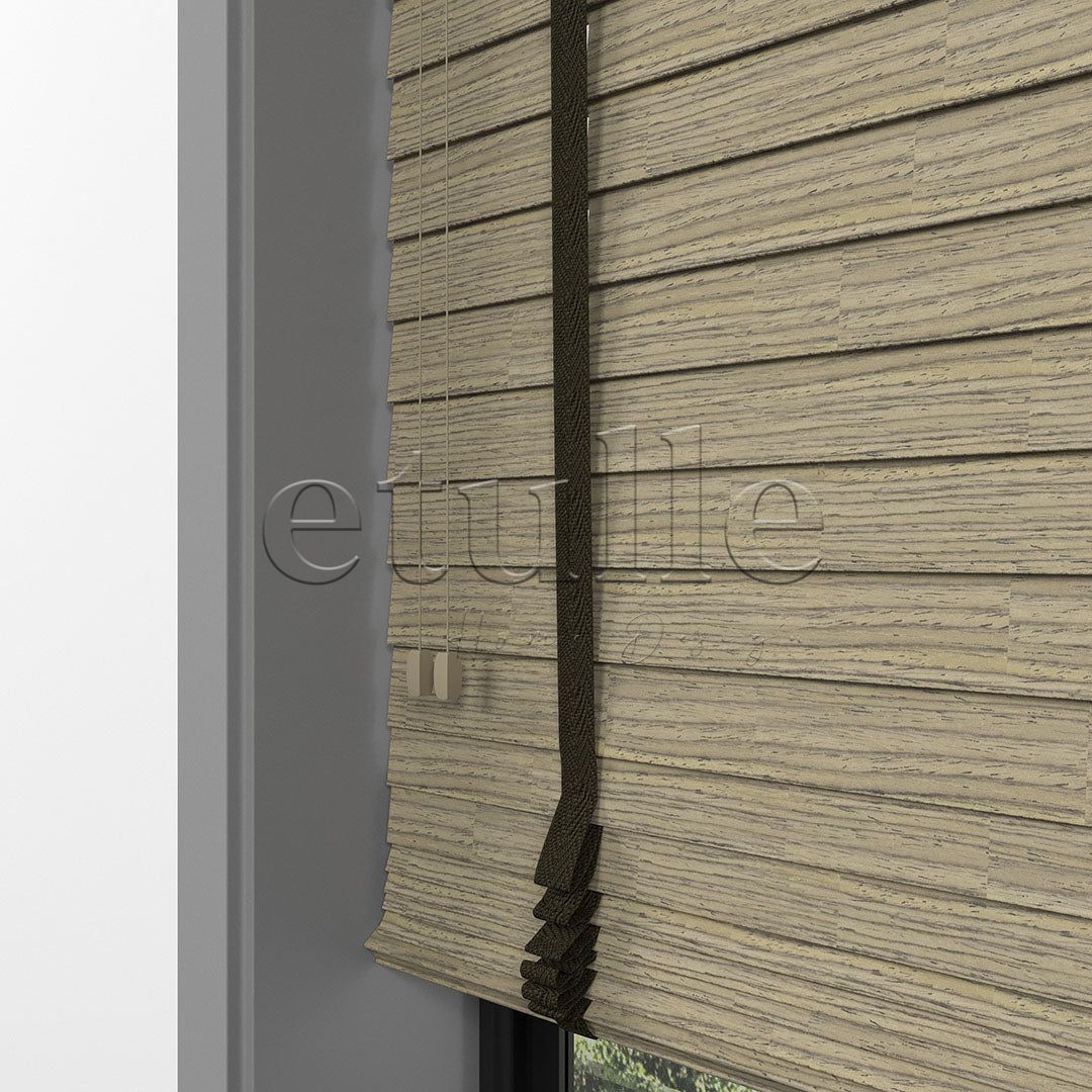 50 MM LUXURY WOOD Bark Ahşap Jaluzi