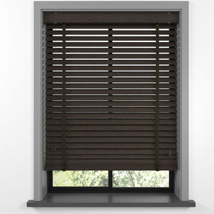 50 MM LUXURY WOOD Brown Wooden Blinds