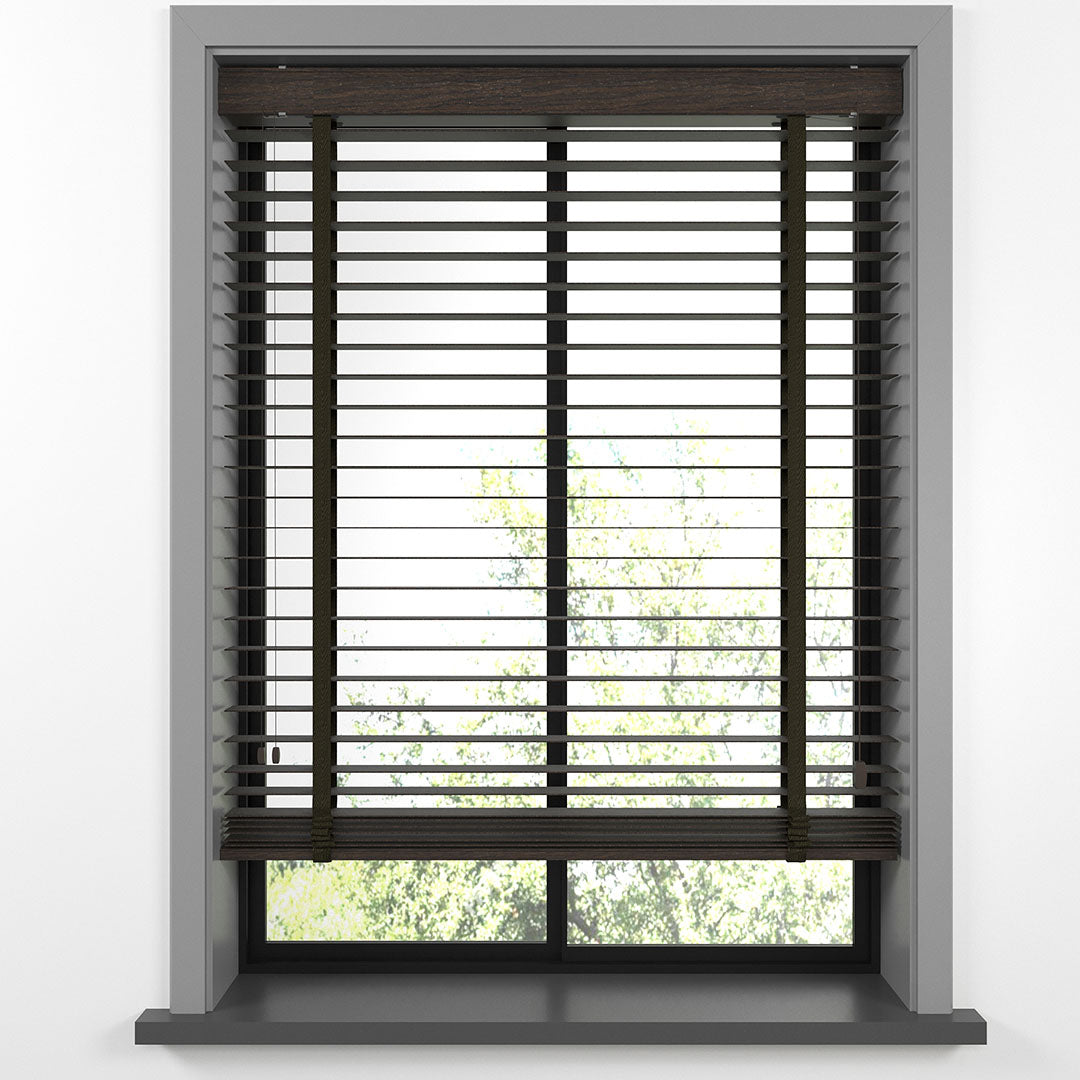 50 MM LUXURY WOOD Brown Wooden Blinds