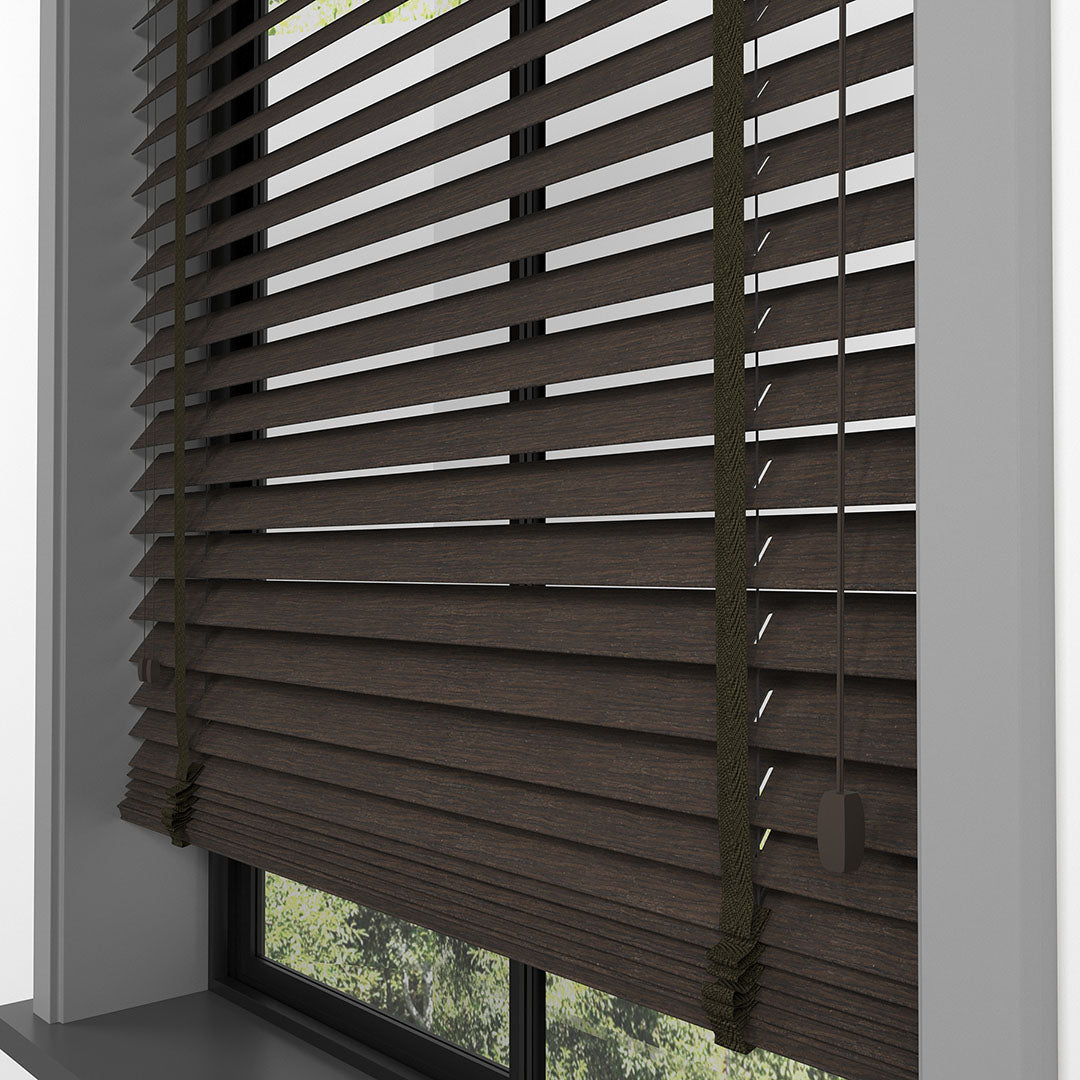 50 MM LUXURY WOOD Brown Wooden Blinds