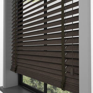 50 MM LUXURY WOOD Brown Wooden Blinds