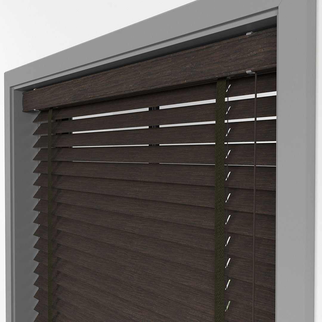 50 MM LUXURY WOOD Brown Wooden Blinds