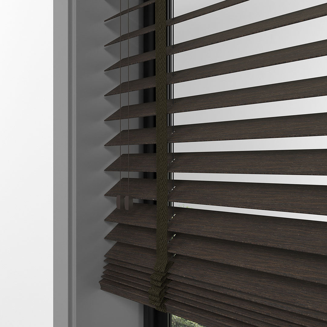 50 MM LUXURY WOOD Brown Wooden Blinds
