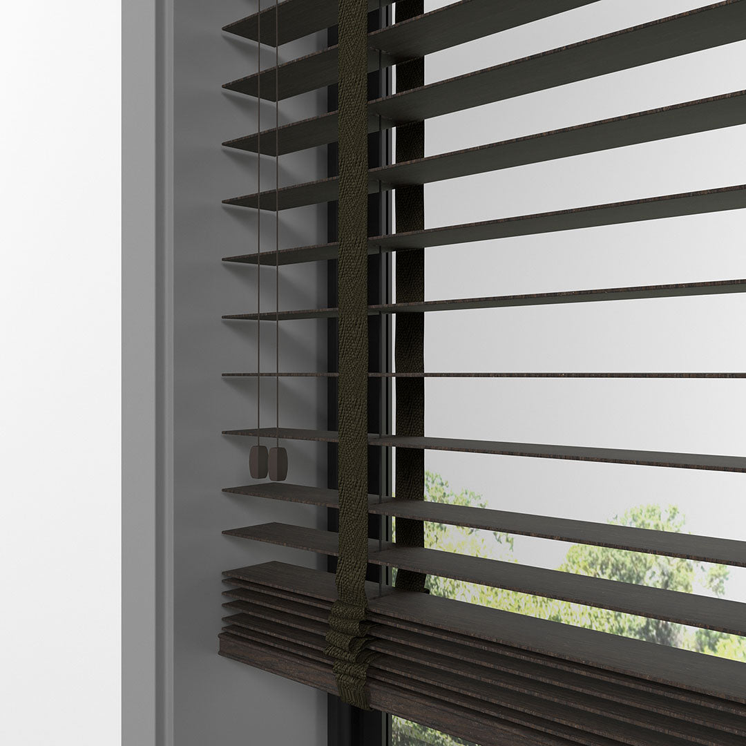 50 MM LUXURY WOOD Brown Wooden Blinds