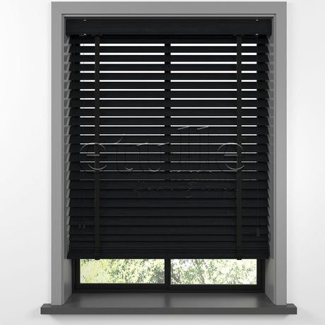 50 MM LUXURY WOOD Charcoal Wooden Blinds