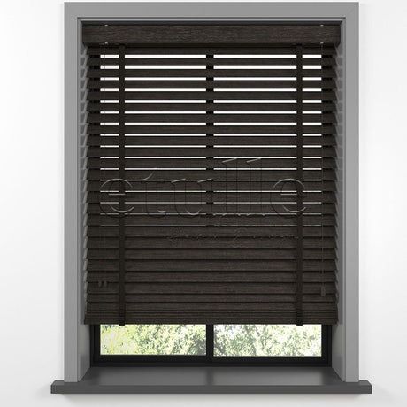 50 MM LUXURY WOOD Mocha Wood Blinds