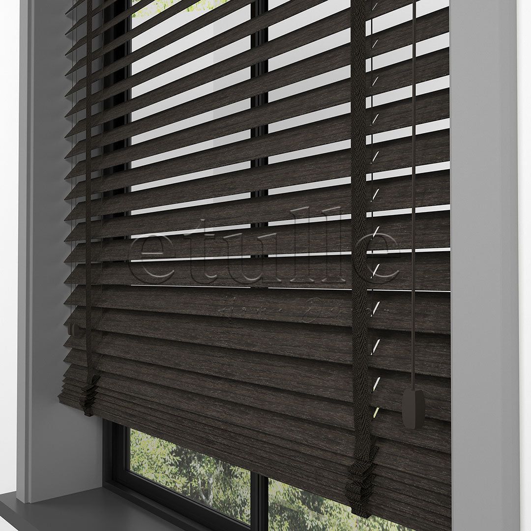 50 MM LUXURY WOOD Mocha Ahşap Jaluzi