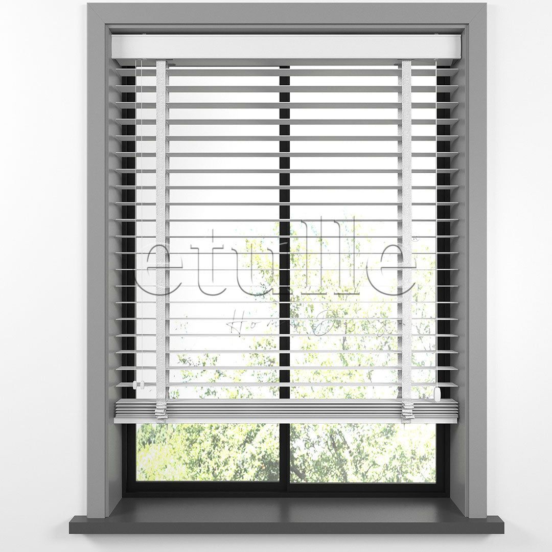 63 MM BASSWOOD White Wooden Venetian Blind